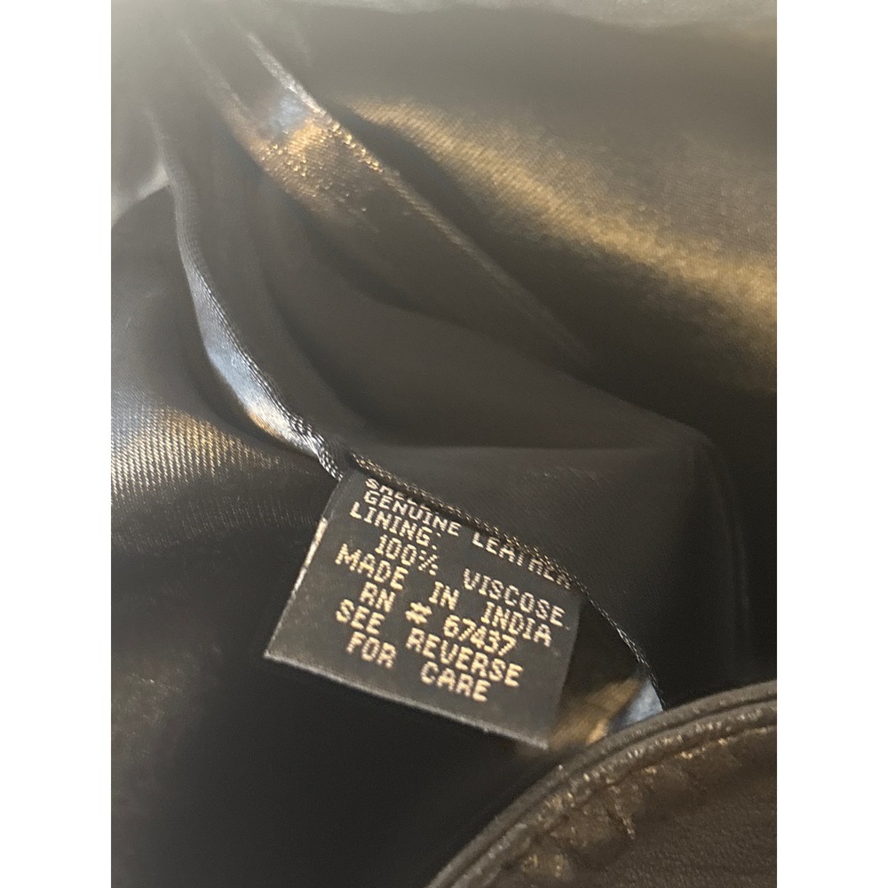 Polo Jeans Co Ralph Lauren Leather Pants Womens 2 Black Excellent Straight Leg - Picture 12 of 13